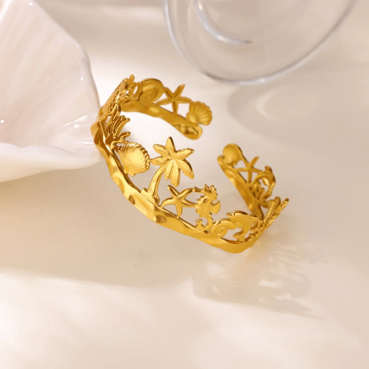 Free Shipping Summer Beach Bracelet Bangle For Women Stainless Steel Silver Color Exquisite Bracelet Wedding Couple Jewelry