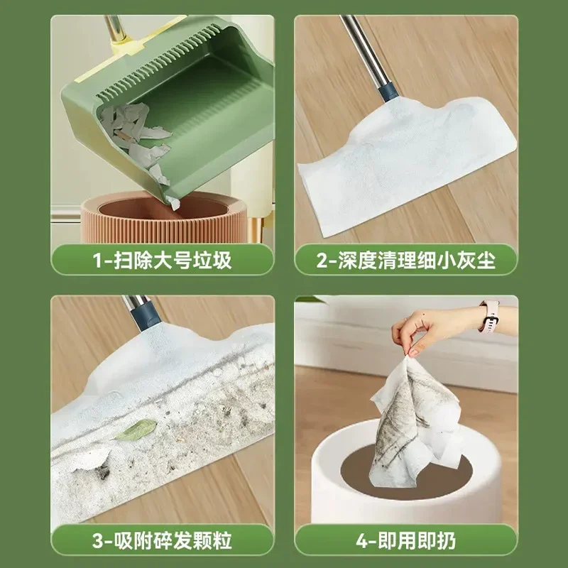 

Foldable plastic broom dustpan set combination bathroom wiper Household cleaning three-piece broom set