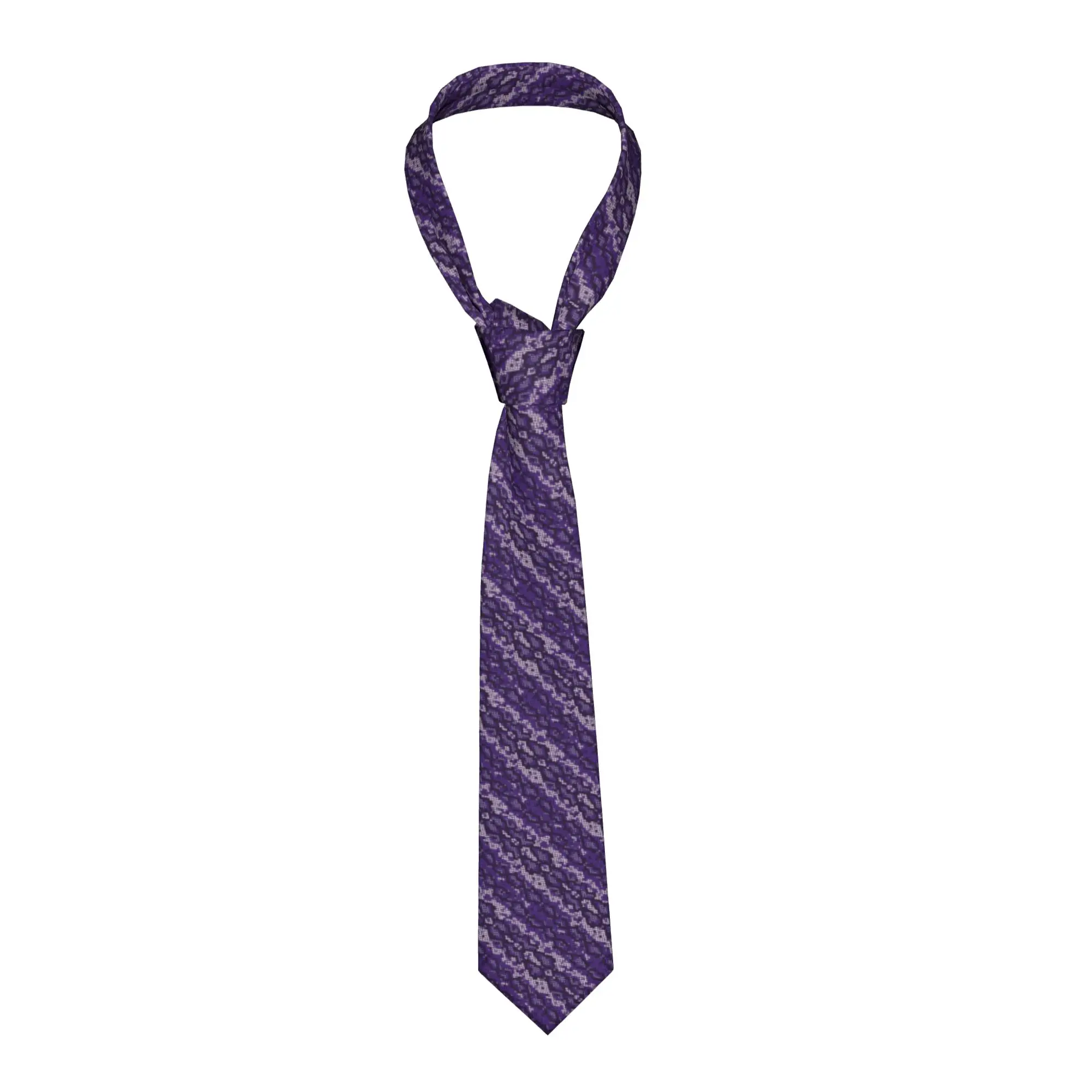 gravata-formal-masculina-de-seda-com-estampa-de-pele-de-cobra-boa-roxa-e-roxo-claro-para-festas