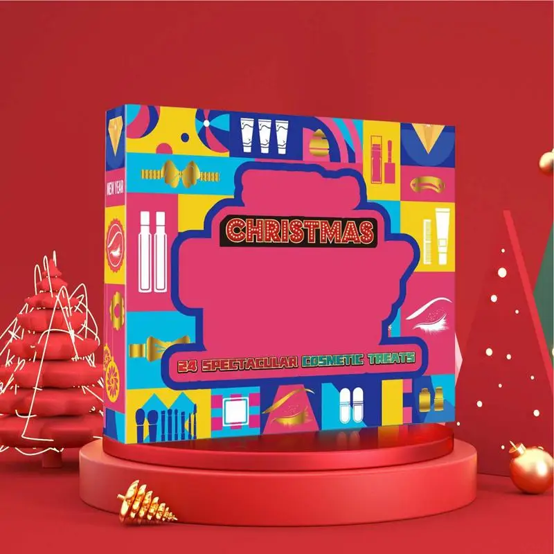 Makeup Advent Calendars Makeup Countdown 24Pieces Lipsticks Advent Calendars Cosmetic Headband 24Days Makeup Set Christmas