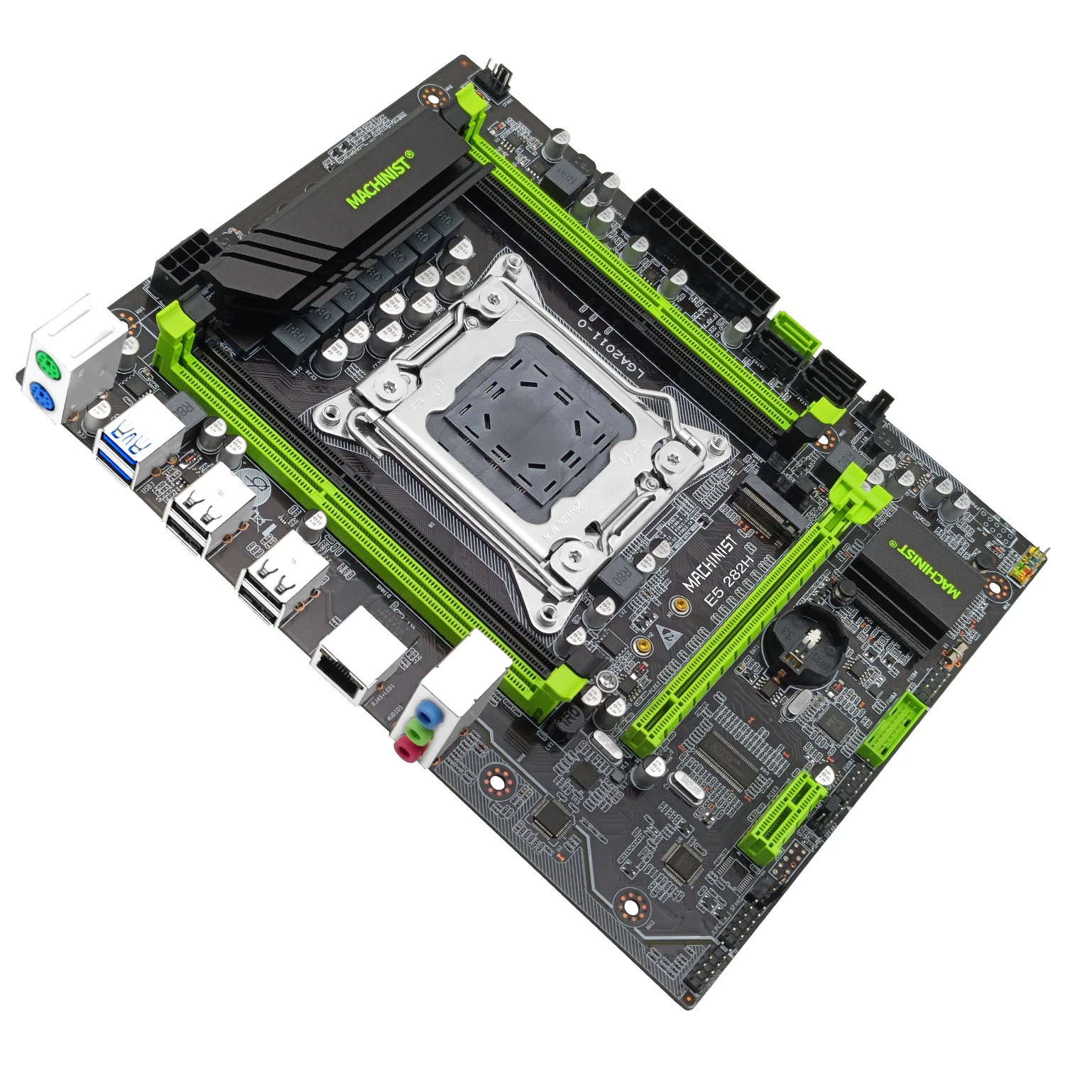 Imagem -05 - Machinist X79 282h Motherboard Lga 2011 Suporte Xeon e5 2670 v2 2650 Cpu Processador Ddr3 Reg Ecc Memória Não-ecc Ssd Sata M.2