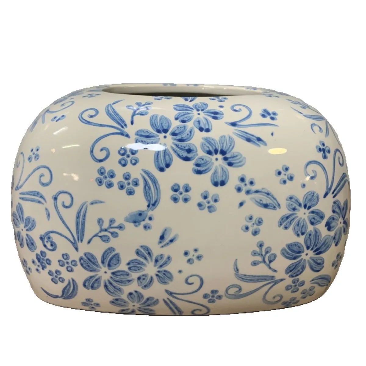 

DSA artistic sense blue and white porcelain ceramic tissue box creative ornament retro decoration home essential light luxury