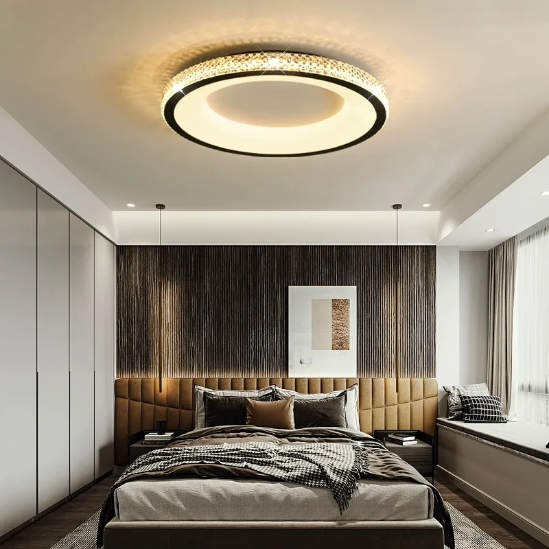 

AiPaiTe modern lights luxury led round ceiling light, iron ceiling pendant light for master bedroom living room.