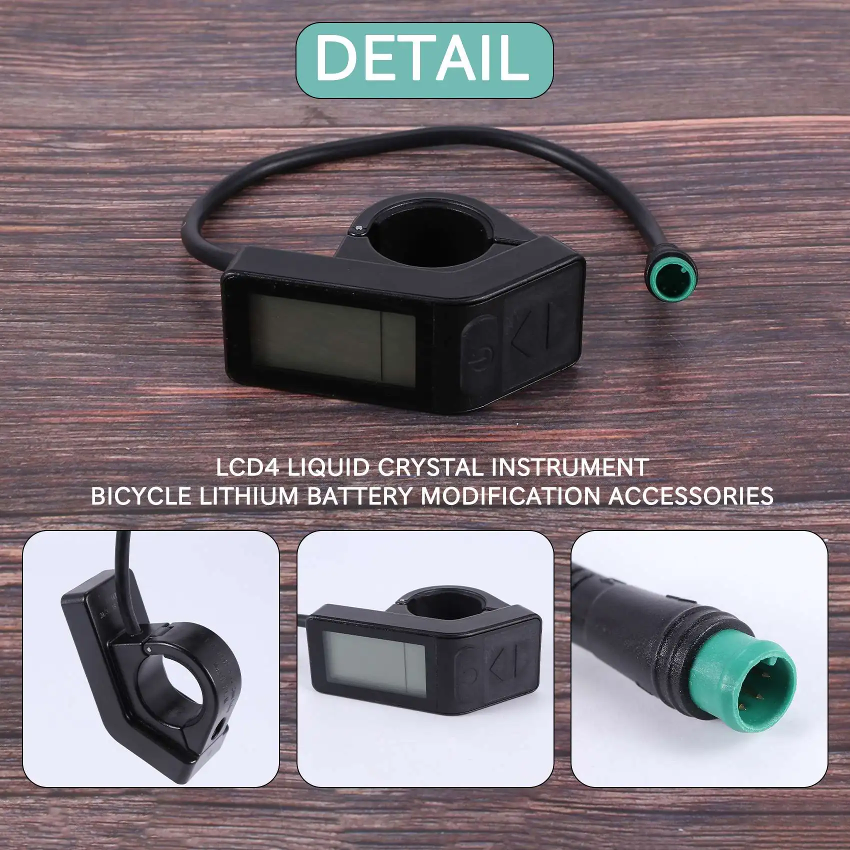 Ebike Display 24V/36V/48V KT LCD4 Mini Display Waterproof Bike Controller Kits for KT Controller image 2