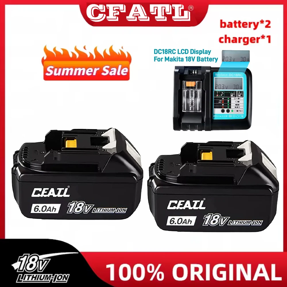

NEW 18V 5.0Ah 6.0Ah Battery for Makita 18V Power tool DDF487 DGA404 DTW700 DHP487 DTD173 Lithium-Ion battery Replacement