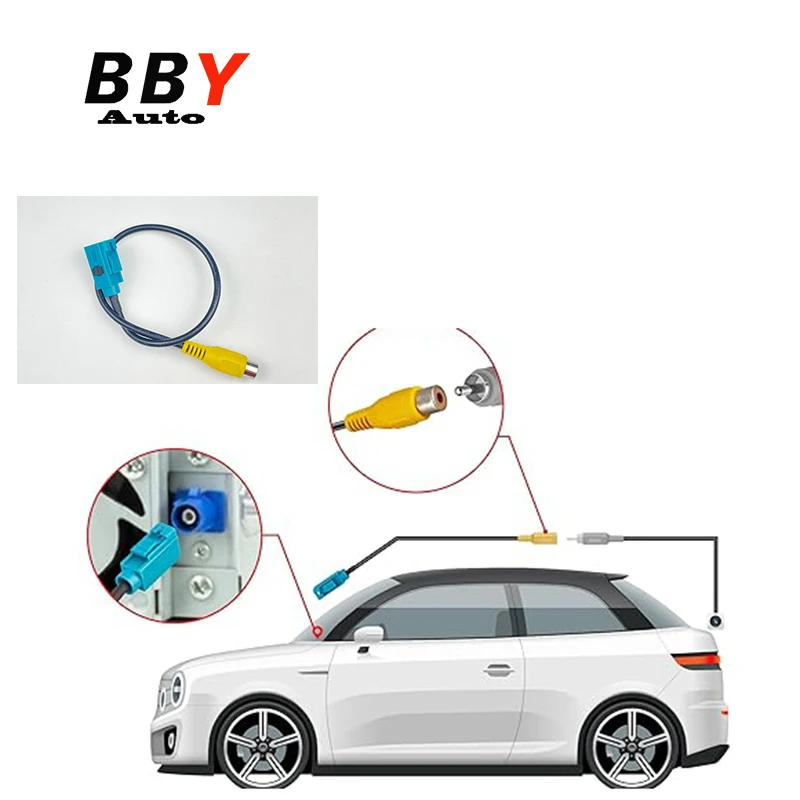 Reverse Camera Adapter Fakra Z to RCA Female Plug for Mercedes Benz Volvo Ford  VW Vehicle Navigation Radio System