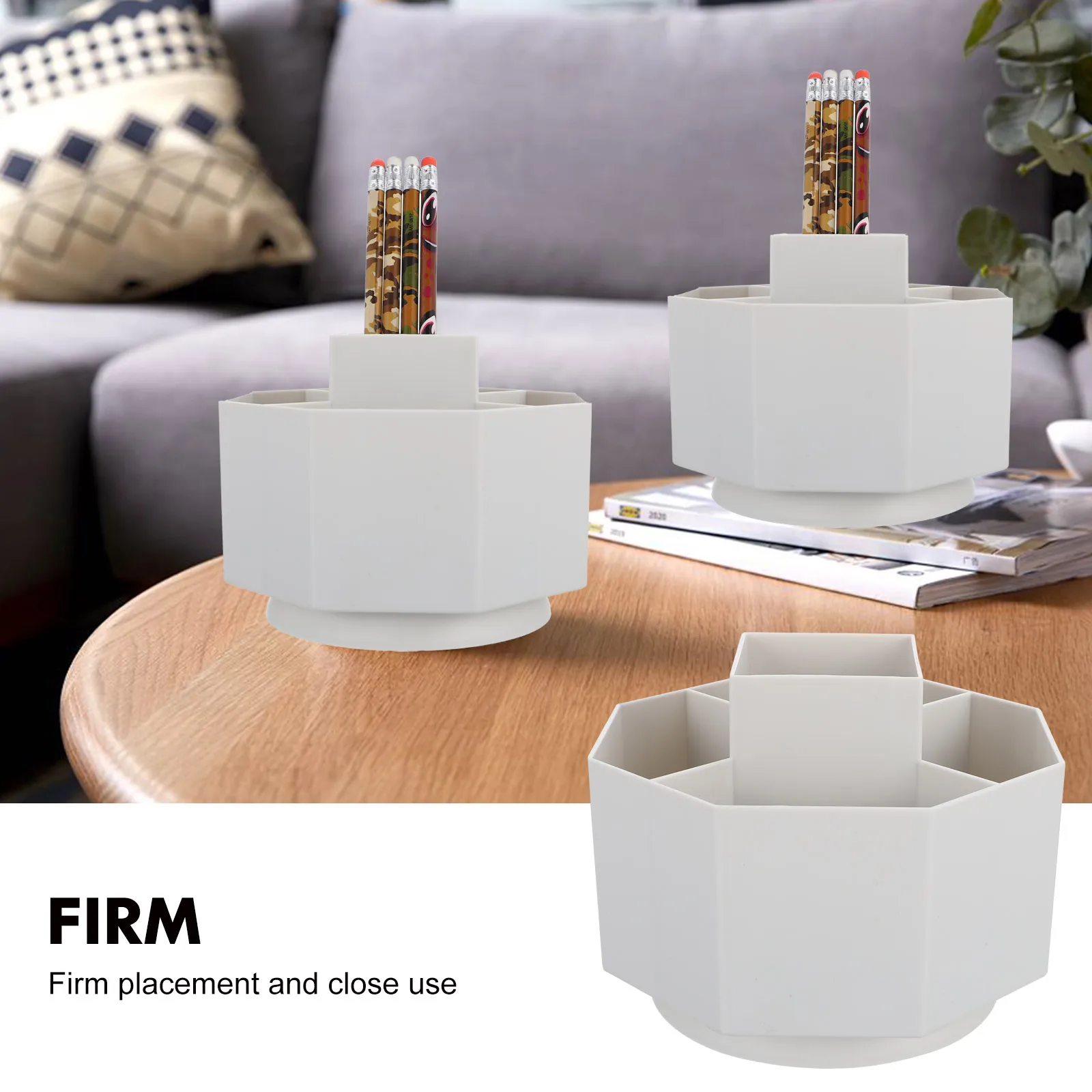

Pen Holder Desk ganizer Storage Box Stationery Container Pencil Pot Rotating Desktop Office Study Bedroom Lightweight Multi