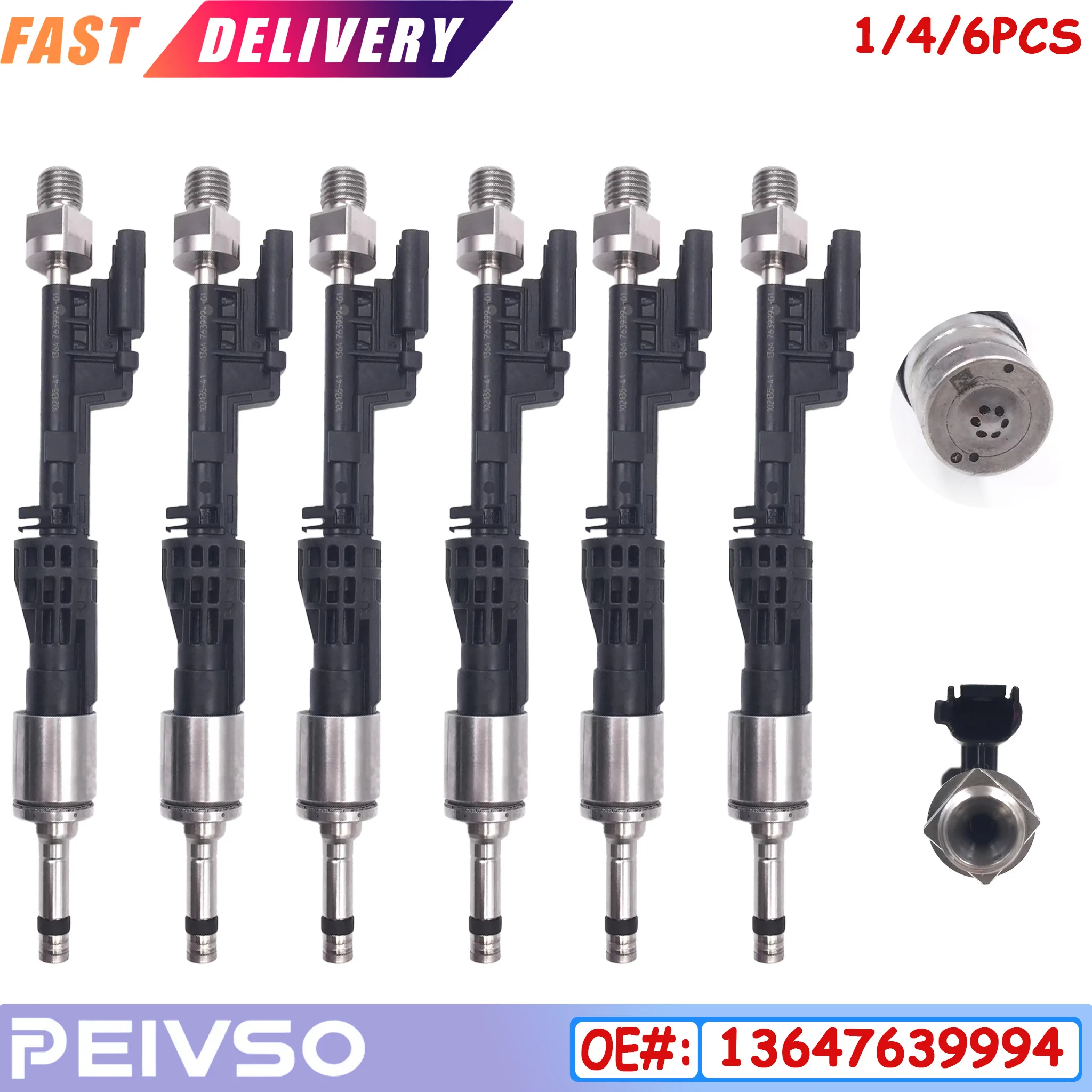 1/4/6pcs High-quality GDI Fuel Injectors 13647639994 7639994 0261500172 For BMW N20 N26 N55 S55 Engines