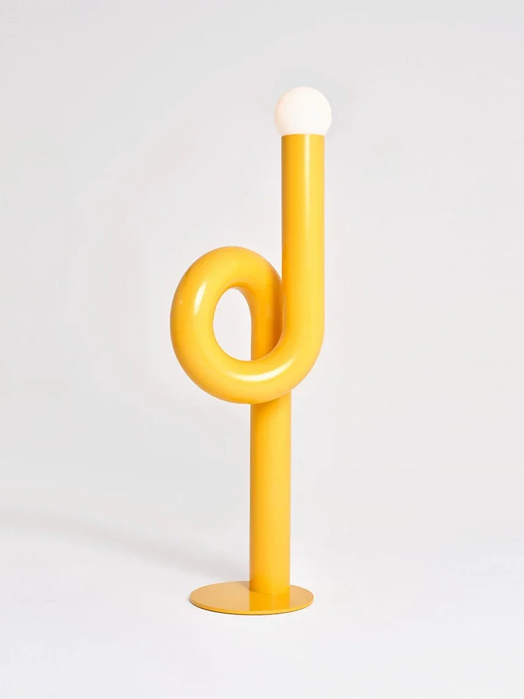 Curved tube bulb floor lamp Hotel lobby lamp Model room Living room Soft decoration engineering lamp