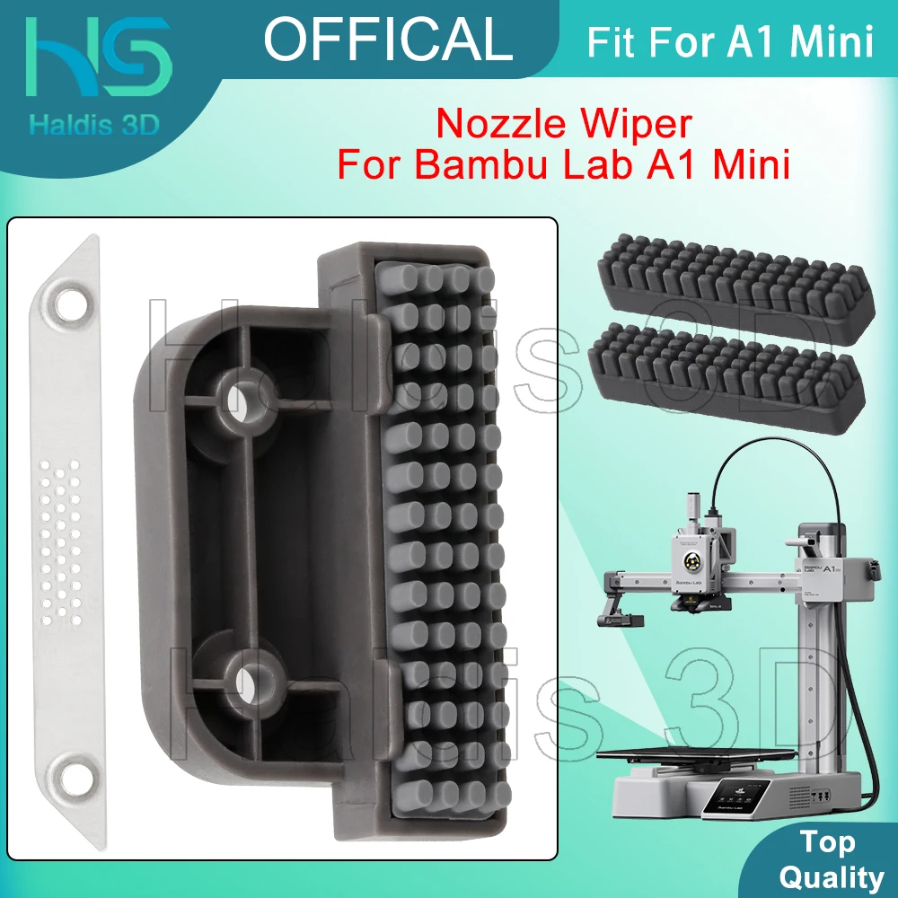 

For Bambu Lab A1 Mini Nozzle Wiper Silicone Brush Hotbed Mounted Scrubber Cleaning Tool Nozzles Brush For Bambulab A1 Mini Parts
