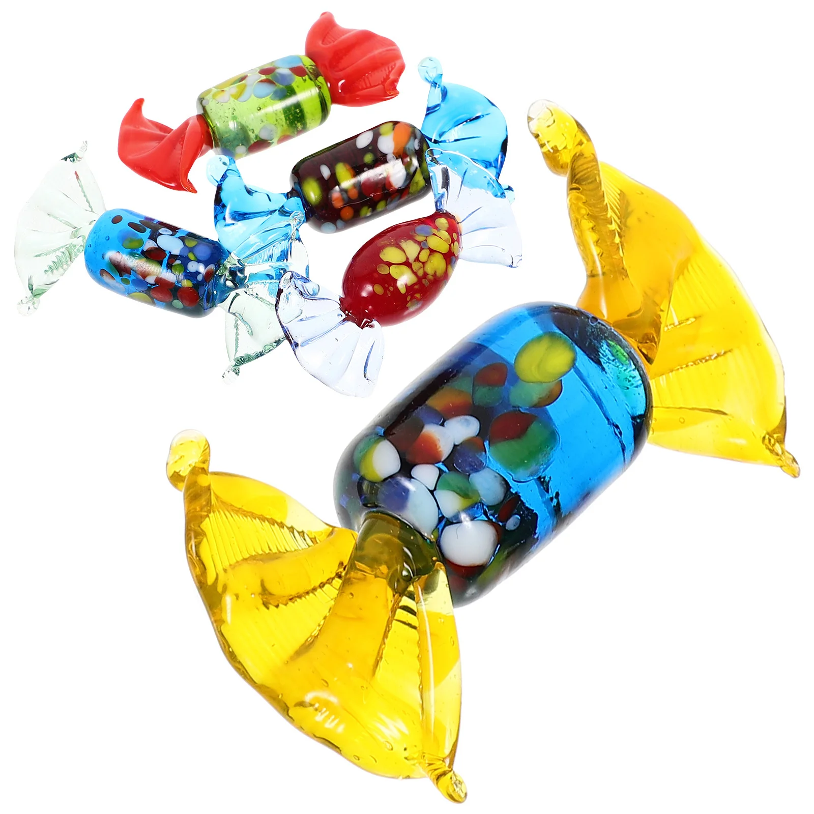 

5 Pcs Decoration Christmas Decorations Candy Ornaments Blown Glass Sweets for