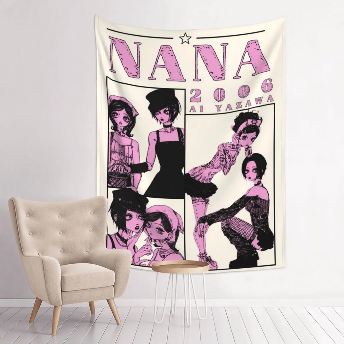 

Аниме Нана Осаки гобелен хиппи полиэстер настенное украшение для комнаты покрытие стола психоделический настенный ковер