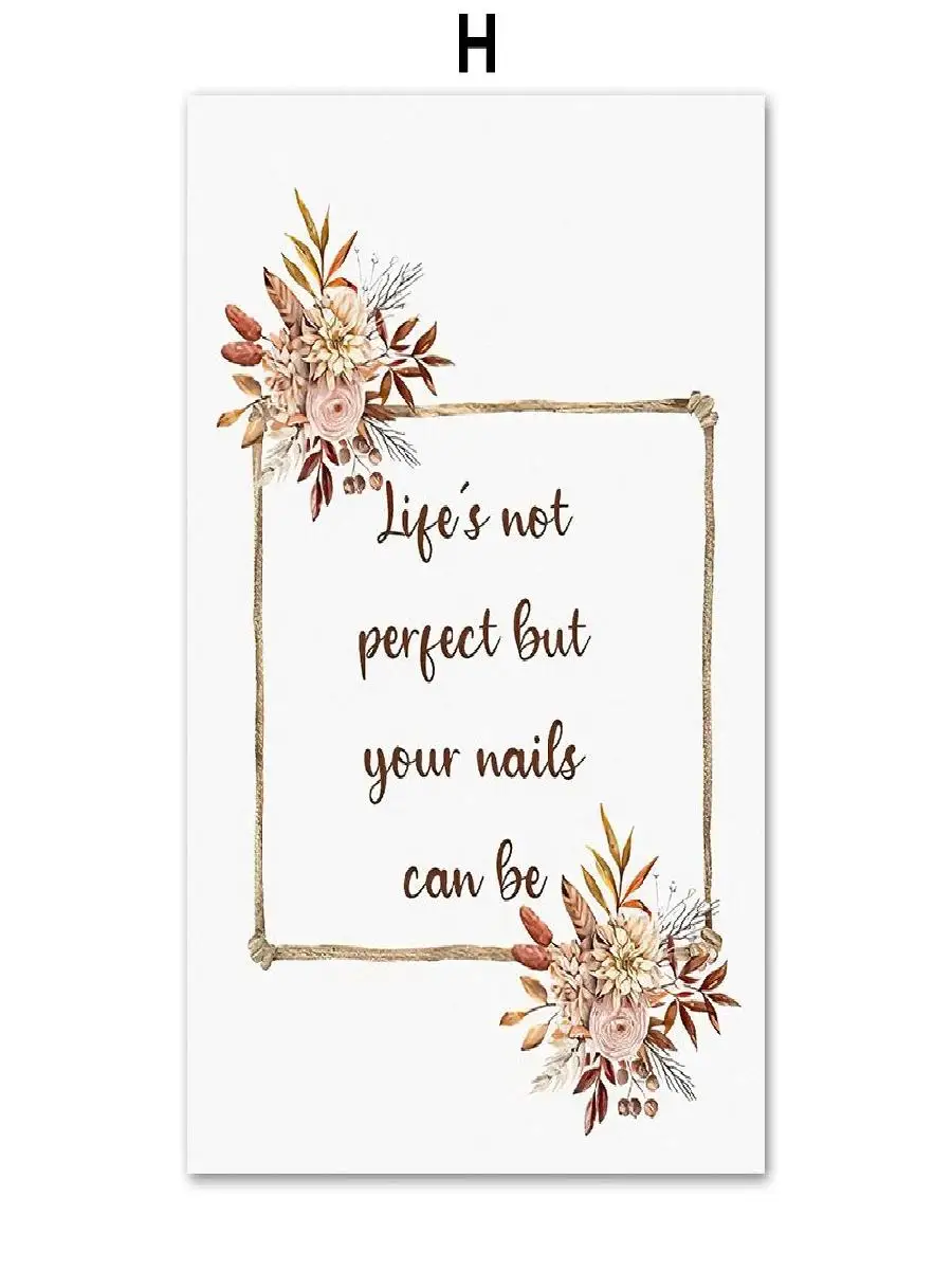 Abstract Boho Art Canvas Painting  Hand  Nail Polish Tools Nordic Prints  Wall Pictures for Beauty  Nail Salon Room Decor