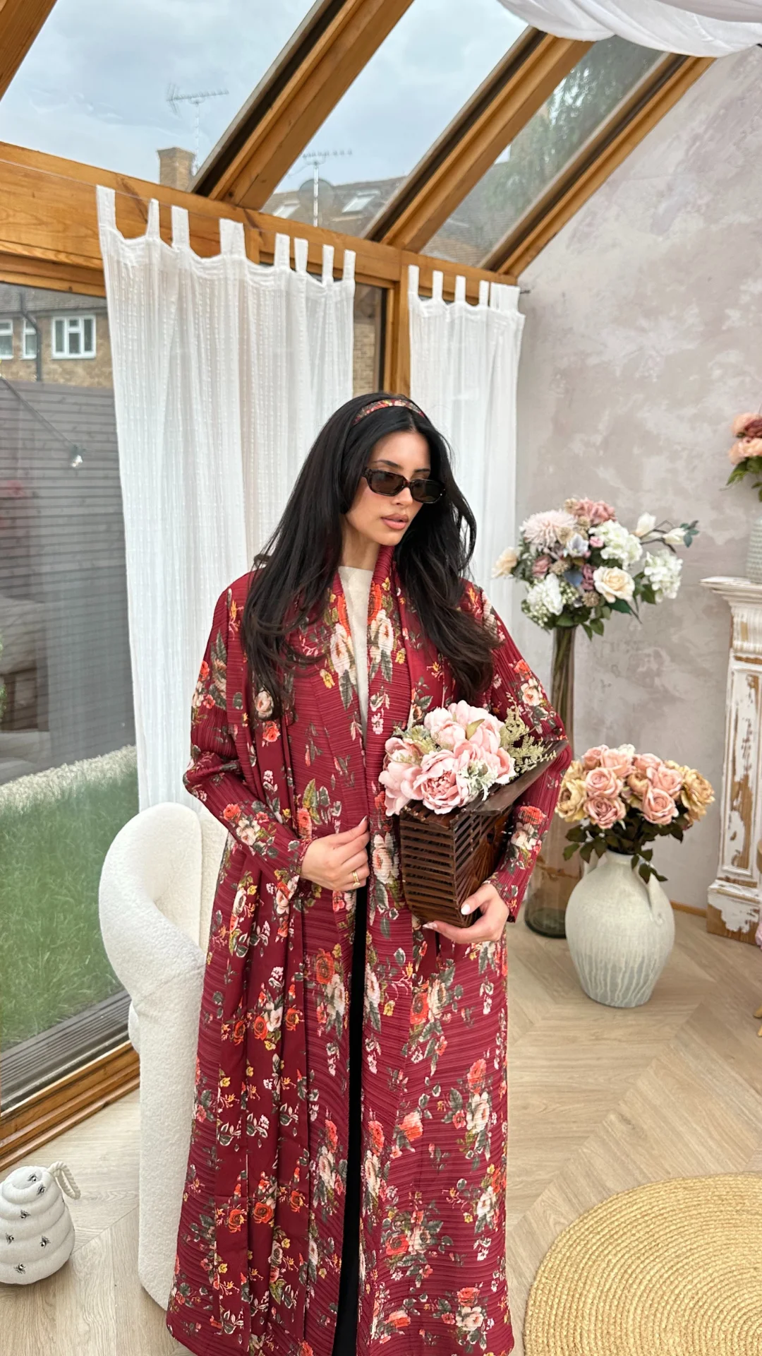 عباية نسائية أنيقة من KAF مع سترة مطبوعة كلاسيكية برباط فضفاض مقاس كبير ثوب مسائي غير رسمي ملابس مأدبة رائعة #1