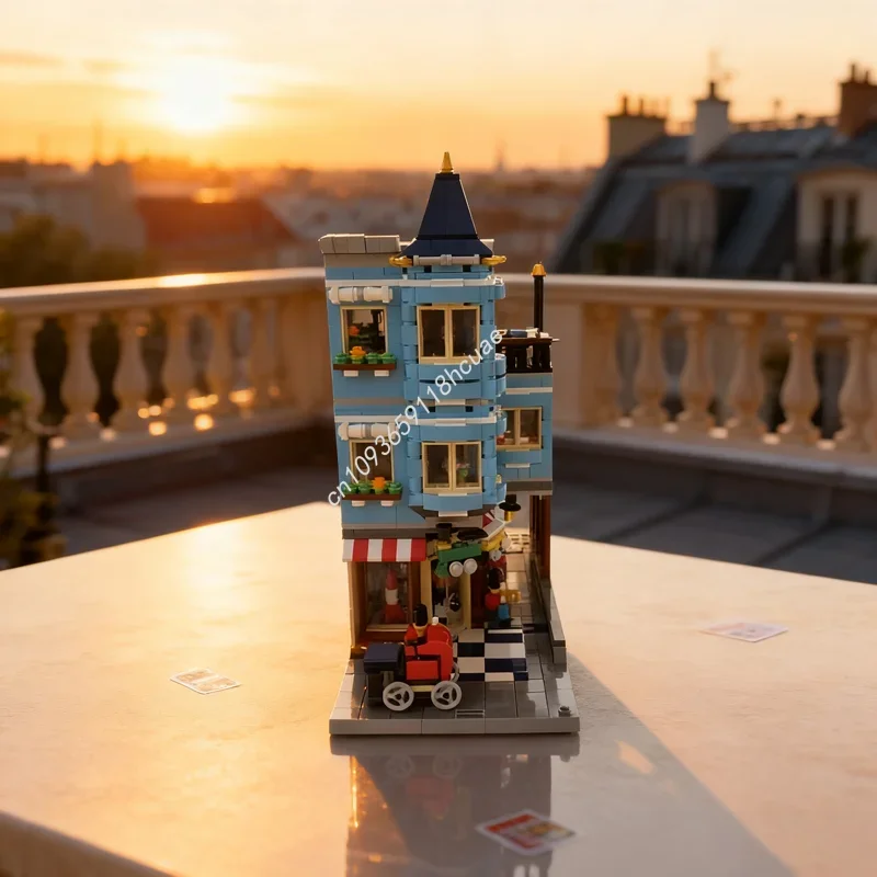 

Набор строительных блоков MOC Townhouse Toy Store, 1566 деталей, модульная модель, рождественский подарок, архитектурный конструктор, развивающая игрушка для детей