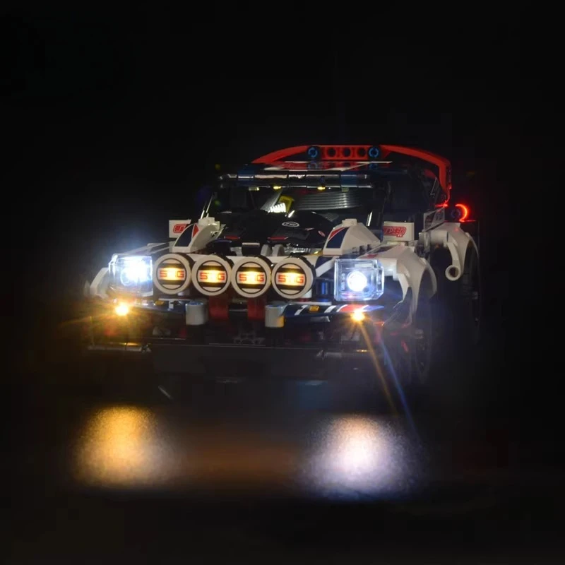 Conjunto de iluminação LED adequado para carro de rally de engrenagem superior controlado por aplicativo LEGO Technic 42109 (não incluindo blocos de construção)