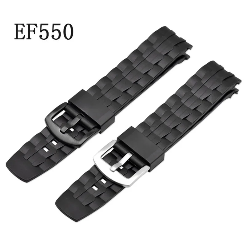 Watch Band for Casio Edifice Series Strap EF-550/EF523 Rubber Straps for Casio EF550 Diving Sport Watchband Wristband Bracelet