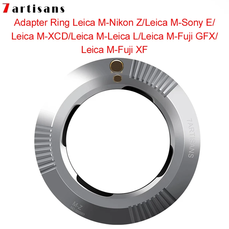 7 artisans 7artisans LM-XCD LM-E LM-Z LM-GFX LM-FX LM-L Adapter Ring for Leica M Lens to Sony E Nikon Z Leica L Fuji X Fuji GFX