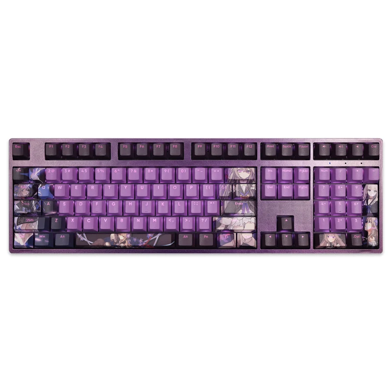 Imagem -06 - Anime Gaming Keycaps Grupo 108 Chaves Definir Honkai Star Rail Herói Pbt Dye Subbed Keycaps Retroiluminados Ansi 61 87 104 108 Layout