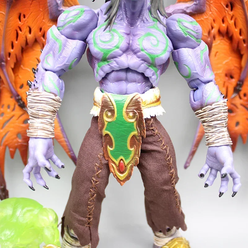 Figurki akcji anime World of Warcraft, Illidan Stormrage, 25 cm, ratujący bohaterów, oczy z podświetleniem, model PVC na biurko, ozdoby, prezent.