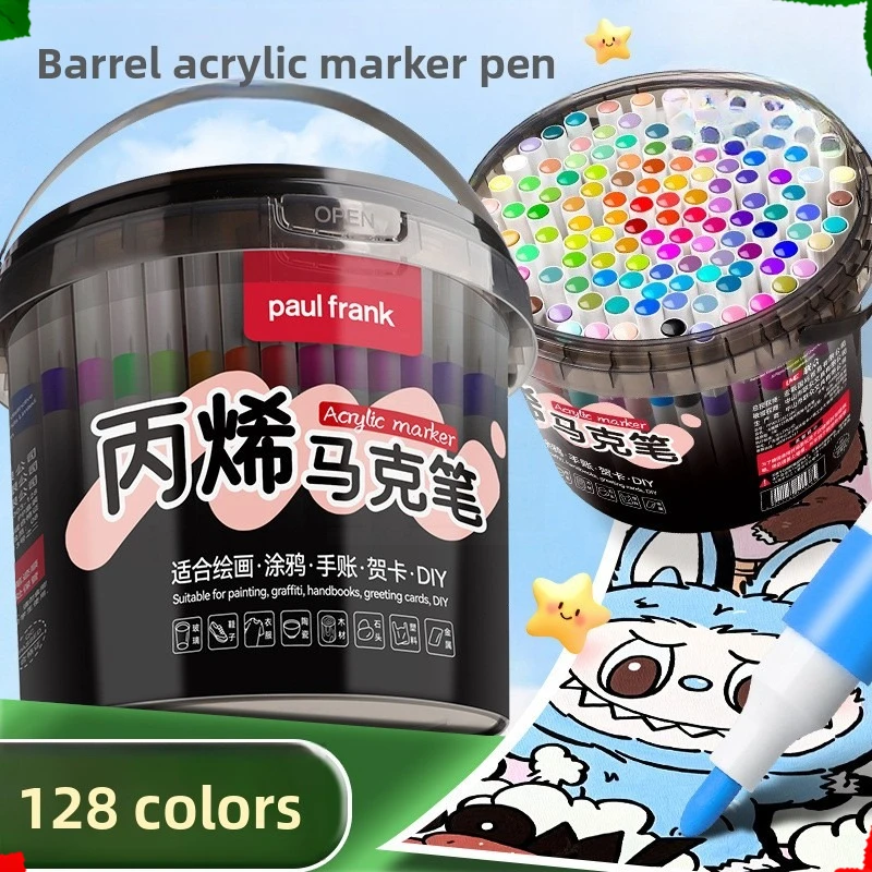 

128 Colors Marker Waterproof Hand Painted DIY Colors Art Markers Acrylic Painting Art Student Writing Supplies
