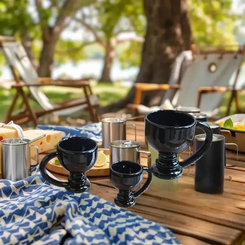 Set da 3 pezzi di modelli di tazze alte in miniatura, tazze da caffè per casa delle bambole, graziosi ornamenti giocattolo da cucina