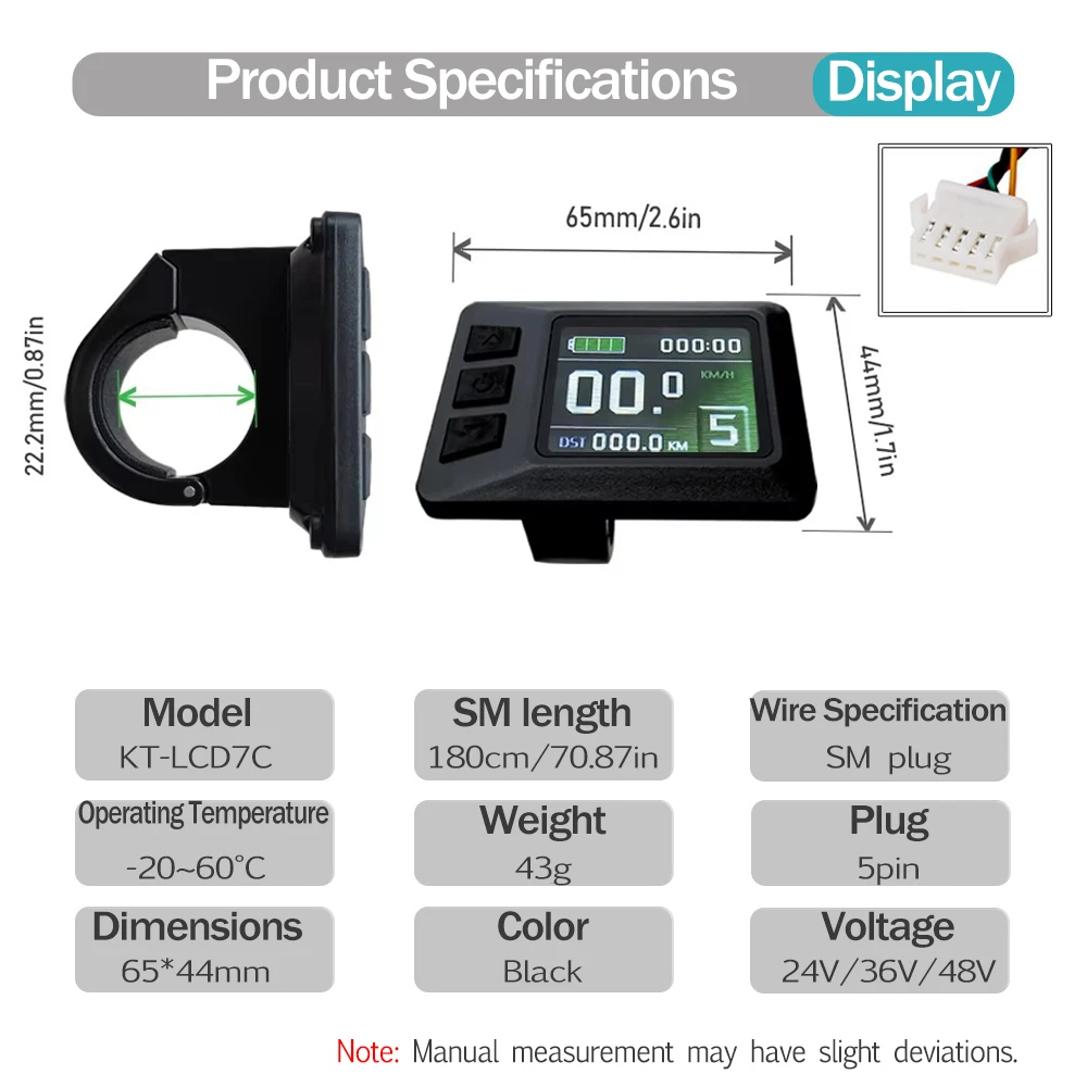 

36V48V 500W750W EBike KT Controller 22A Brushless Controller ,KT Controller Compatible with KT Display LCD3 LCD5 LCD8SU