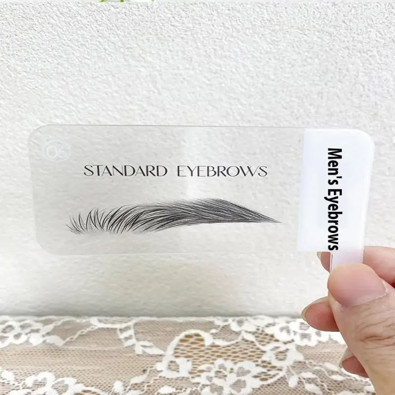 6 أزواج من بطاقة محاولة على شكل حواجب، 6 أنماط مشهورة لاختيار العملاء السريع، بطاقة قالب على شكل حواجب، يحاكي تأثير الحاجب
