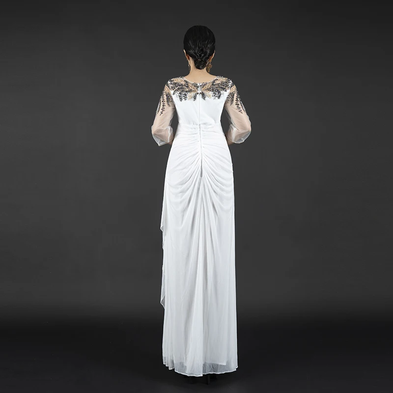 Mother of The Bridal Wedding Dress White Quinceanera Mom Dresses Robe De SoiréE Luxe éLéGante 2024 M62