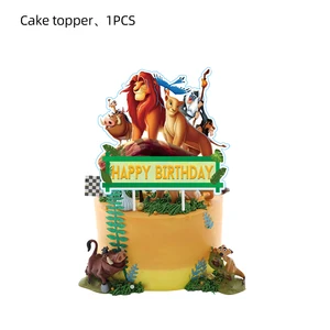 Disney-Rei Lion Simba Themenpartydekorationen, Cup Cake Topper, Kinderdekoration, Geburtstagsjungen, Babypartyzubehör 10 Hauptverkaufskönig King Leao - №9