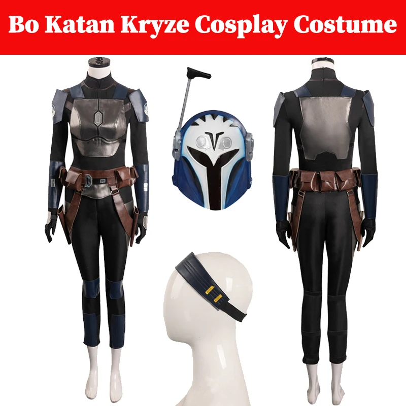 Bo Katan Kryze Cosplay Battle Armor Helmet TV Bounty Hunter 3 Costume Women Girls Disguise Clothing Adult Kids Halloween Outfits