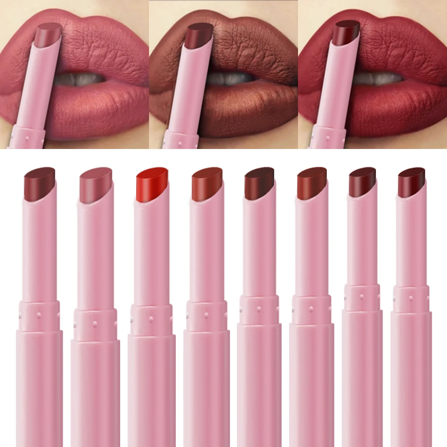 Rossetto impermeabile opaco velluto sigaretta a 15 colori Lucidalabbra a lunga durata Trucco labbra Rosso Marrone Rosa Penna per labbra Tinta per labbra