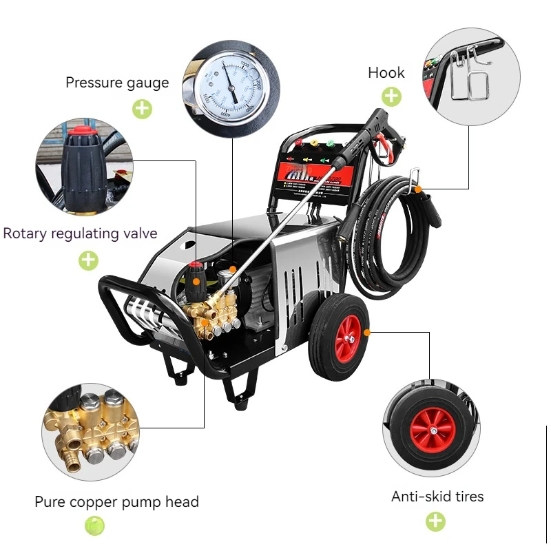 High Pressure Clean Machine 220V Rust Removal Car Washing Machine Home Small Electric Floor Scrubber Commercial Car Wash Pump