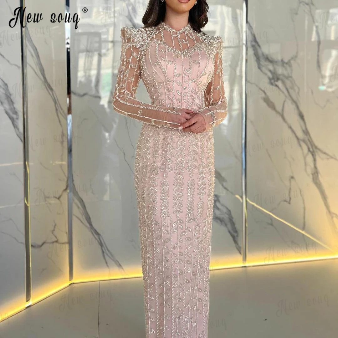 High quality Fashionable Pink Sequined Elegant Dresses Women Party Dress Evening Dress Customize Robe Soirée Female 2024