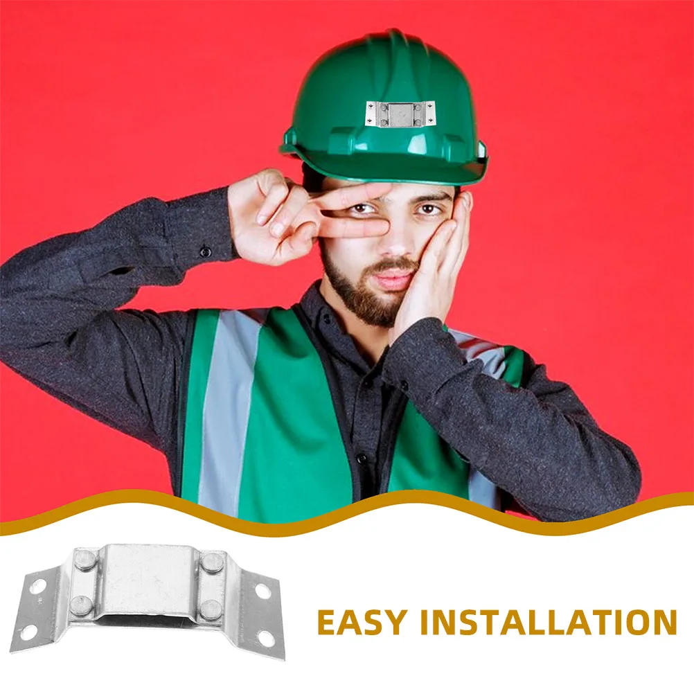 4 قطعة المصباح الثابت جهاز الألومنيوم حامل الفضة كليب قبعة صلبة قوس السلامة اكسسوارات التعدين البناء #5