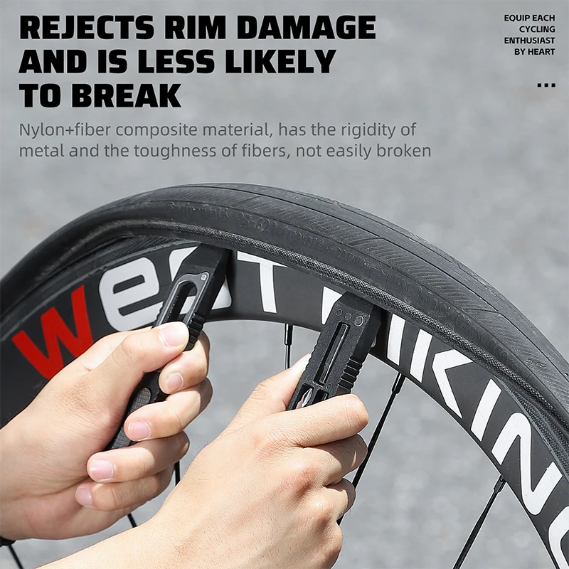 WEST BIKING Bicycle Wrench Set Multifunctional Portable Bicycle Tire Lever Ratchet Wrench Kit Tire Prying Rod Bike Repair Tools