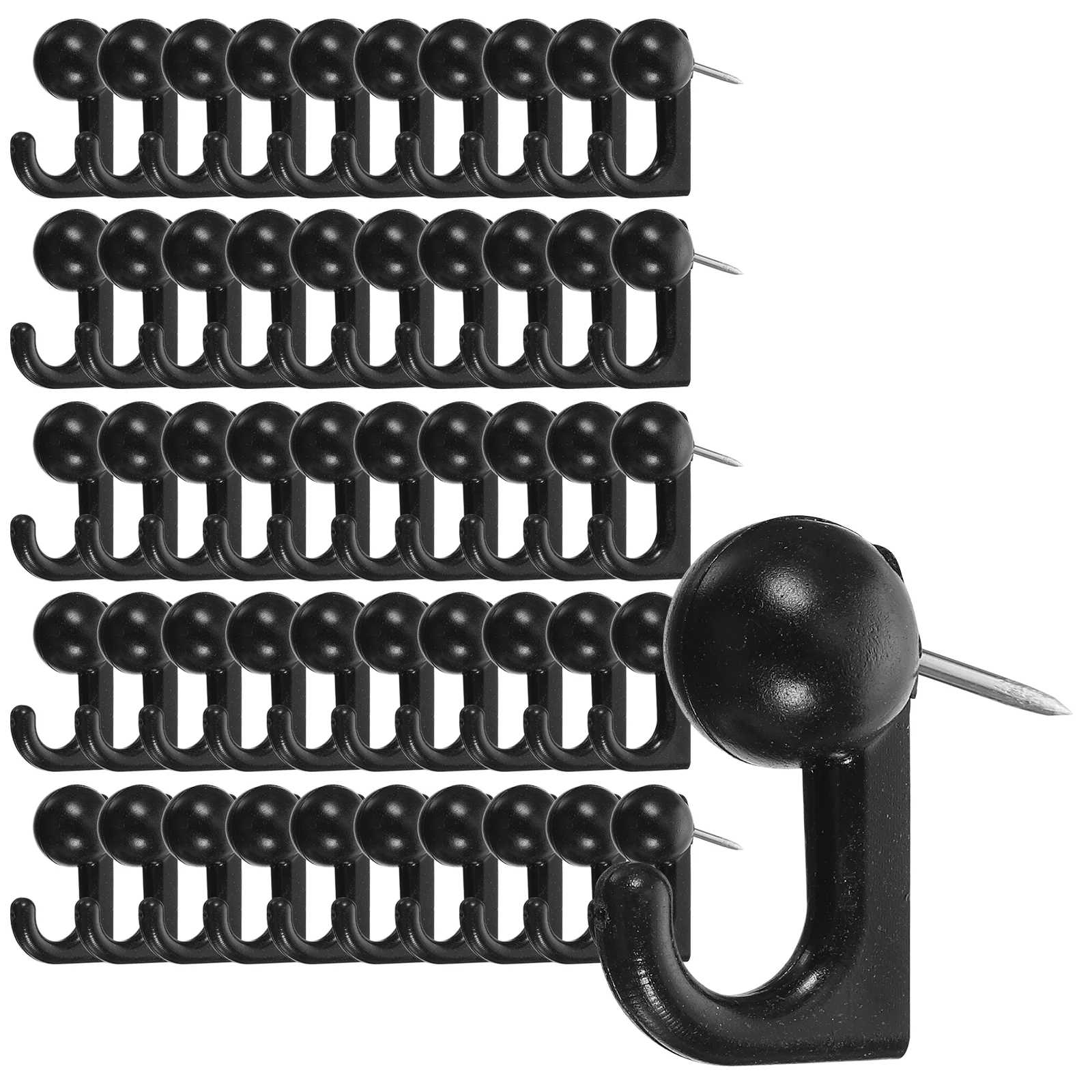 50 Pcs Push Pin Hanger Pins Wall for Cork Board Picture Hanging Hooks Thumbtack Tacks Hangings Steel Nail Wardrobe Rack