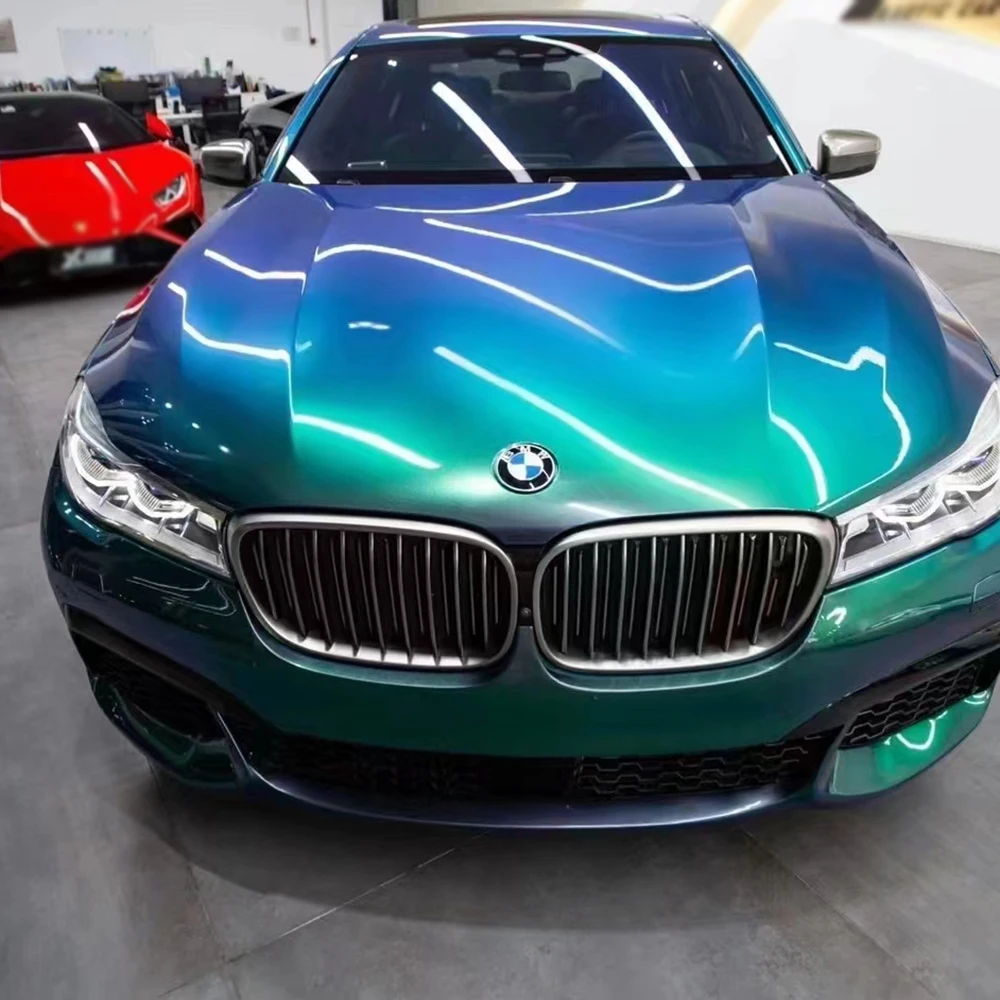 Wrapmaster color shift Diamond Aurora Green Vehicle Wraps Vinyl PPF film full car body film