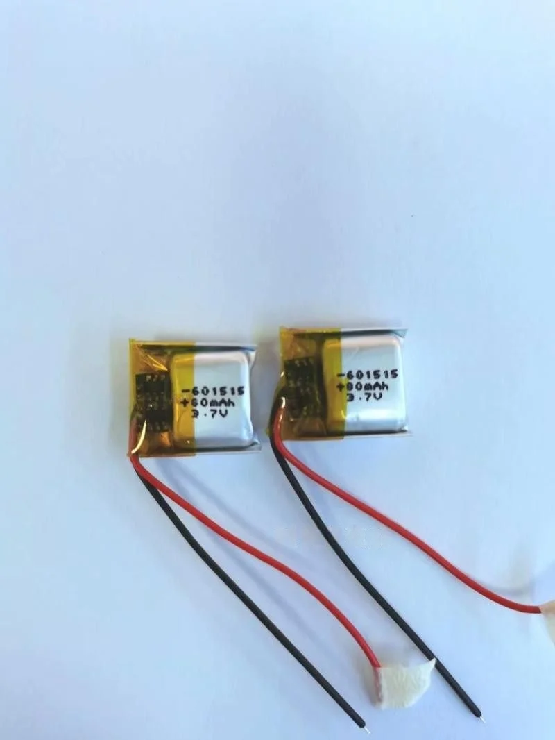 

3.7V Lithium Polymer Battery for Bluetooth Earbuds and Micro Devices Smart Wearables 601515-80mAh Cell Charging