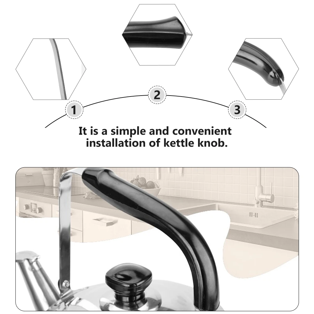 

1Pcs Kettle Knob Heat-Resistant Teapot Handle Replacement Cooking Utensil Accessory Anti-Scalding Grip for Whistling