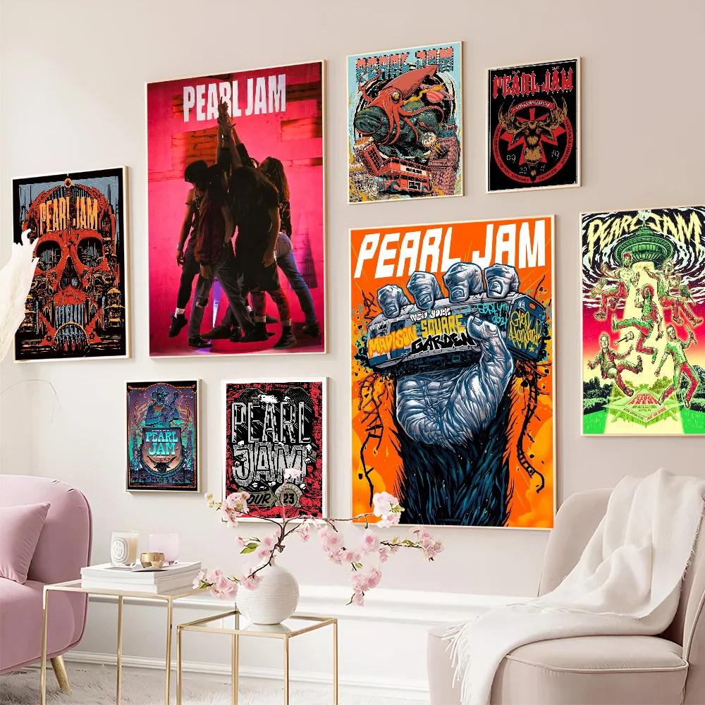 P-Pearl J-Jam Band Movie ملصقات لاصقة يتوهم الجدار ملصق لغرفة المعيشة زخارف للحانات اللوحة الزخرفية خمر