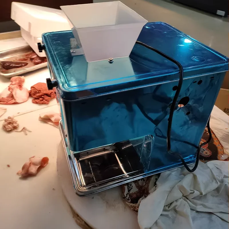 Small Stainless Steel Desktop Fresh Meat Slicer