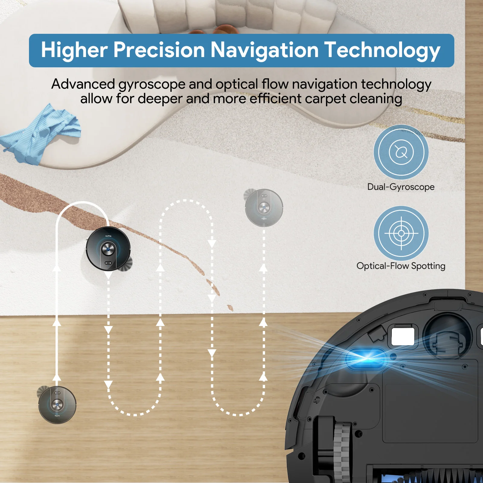 Roboter-Staubsauger mit geringem Funktionsgeräusch, intelligenter Roboter-Staubsauger, regulierender Saug-Staubsauger