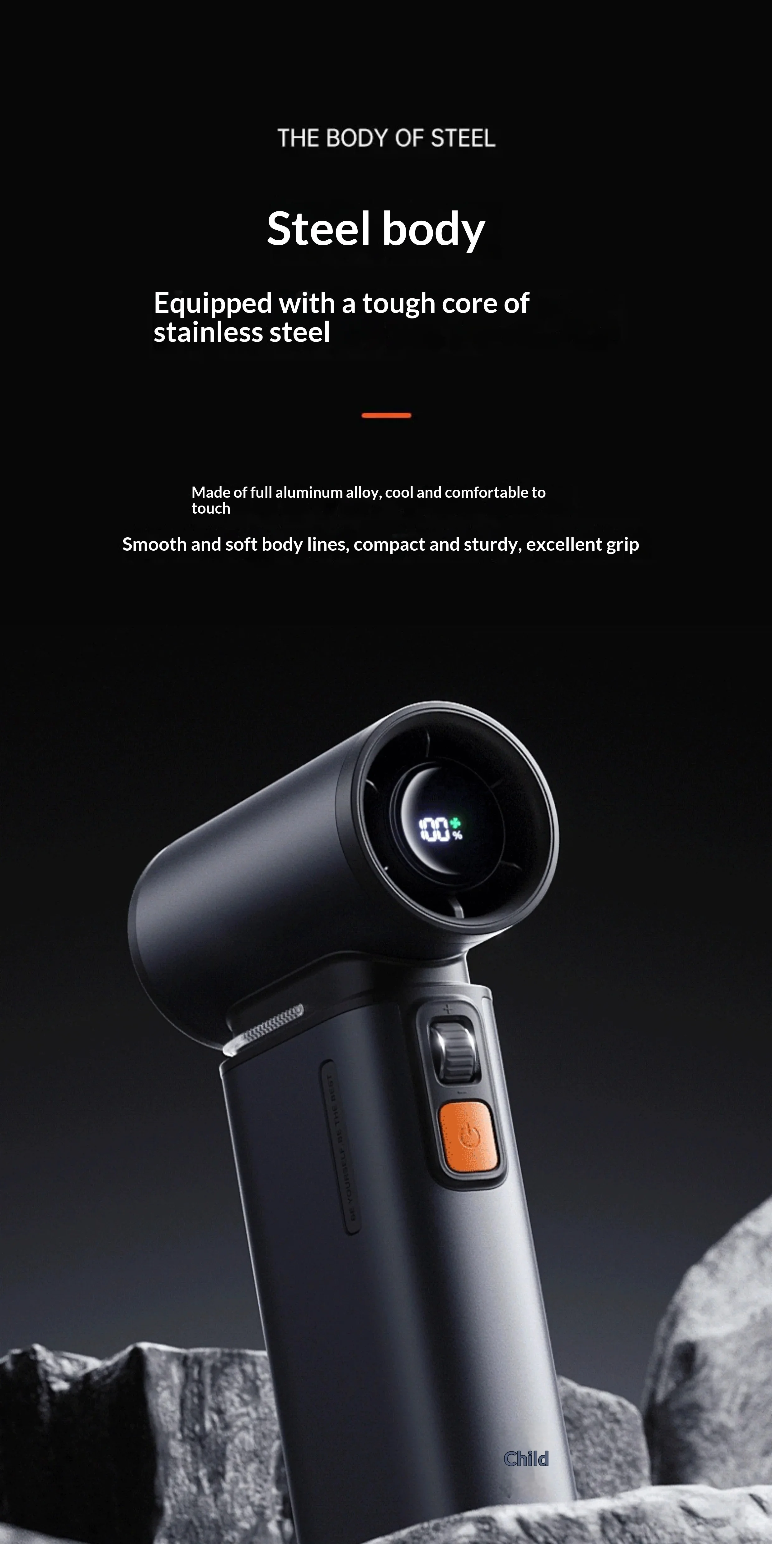 JisuLife Ultra1 Handheld Small Fan 100 Gears Can Adjusted At Will Handheld Fan Aviation Turbine Noise Reduction Air Duct Gifts
