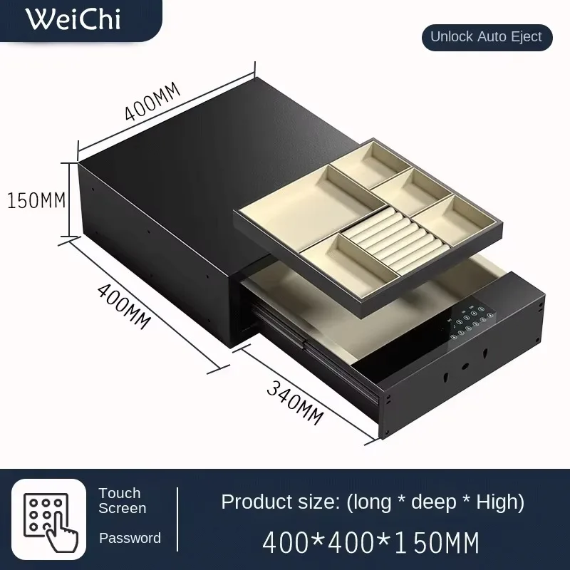 Small Household Embedded Safe Wardrobe with Fingerprint Password Drawer Jewelry Safes