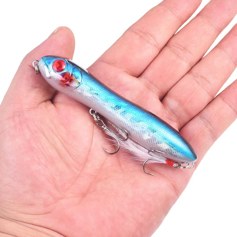 1 Pcs Top water Pencil Fishing Lures 10cm 15.5g Floating Trolling Dog Walking Popper Wobblers Swim Artificial Bait Bass Catfish