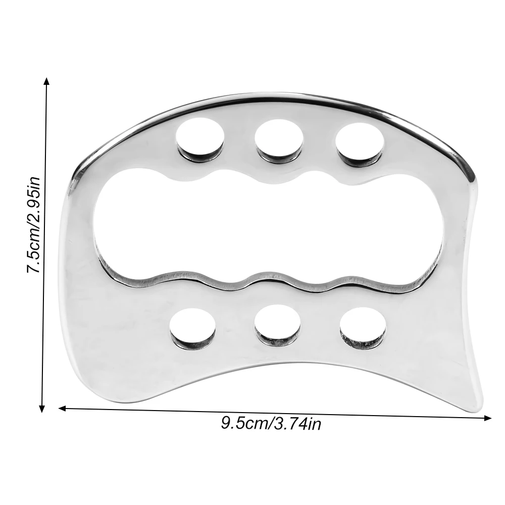 1Pcs Stainless Steel Gua Sha Tools - Massage Scraping Tool for Soft Tissue Mobilization, Physical Therapy for Back, Legs, Arms