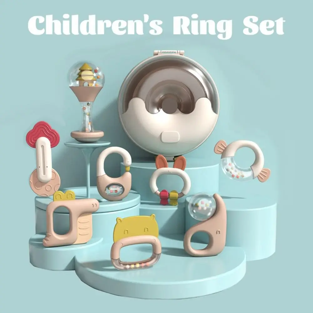 

5/6Pcs Creative Silicone Cartoon Rattle Toys Animal Shape Soft Baby Health Teether Toys BPA Free Non-slip Grip