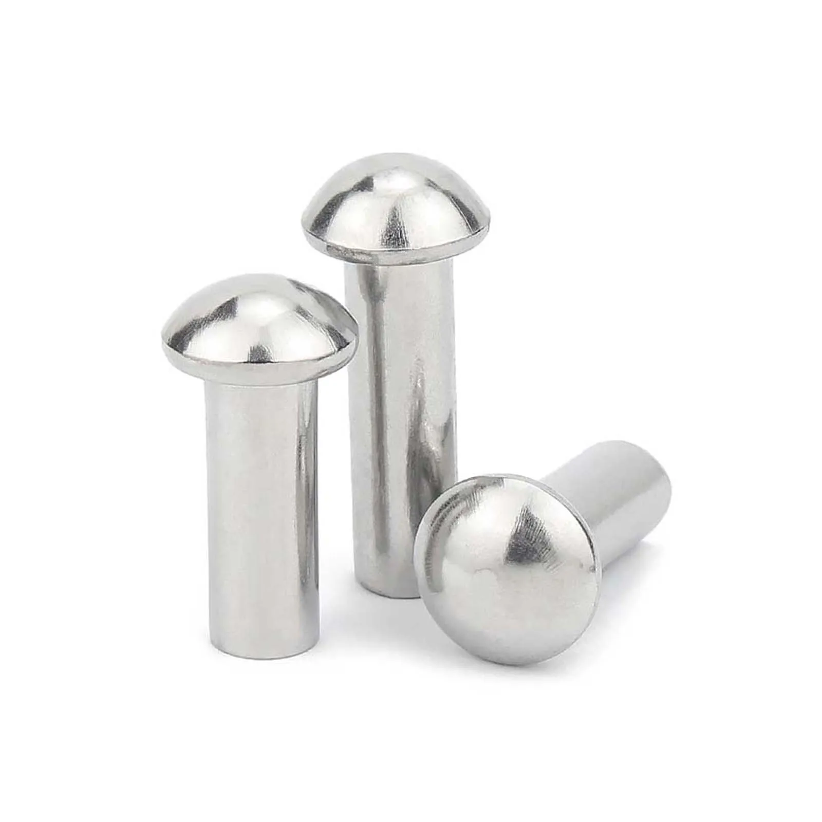 10/50pcs M0.8 M1 M1.2 M1.4 M1.6 M2 M2.5 M3 M4 M5 M6 GB867 304 A2-70 Stainless Steel Clinch Bolt Solid Rivet Self Plugging Screw