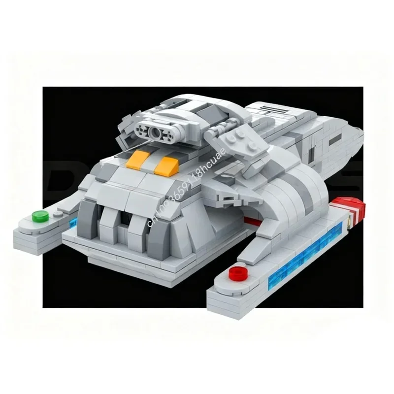 598pcs MOC Danube Class Runabout Star Trek Deep Model Festival Gifts Building Toy Blocks Architecture DIY Creative Idea - view 4